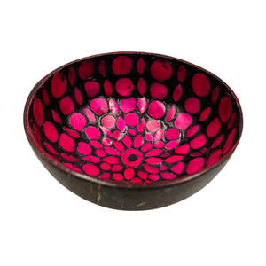 Elegante Tazón de Coco Vietnamita con Incrustaciones de Concha - Acabado de Laca Pulida - Decoración de Mesa Única - Product Image 2