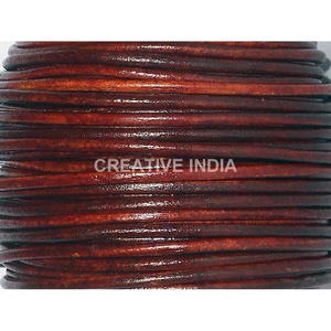 Handmade Vintage Leather Cords Customizable 1mm 2mm 5mm 8mm Flat String <b>Rope</b> for DIY Craft Jewelry Work Findings Components Bag - Product Image 2