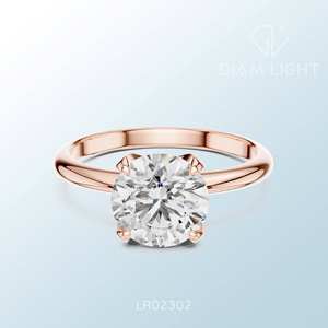 Anillo Solitario Redondo de Alta Calidad, Claridad VS Plus, Color F, Certificado IGI, Hecho a Medida, Joyería Fina, Anillo Elaborado con Elegancia - Product Image 4