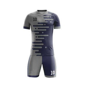 Maillots de football unisexes personnalisés, ensembles de tenues de football à séchage rapide, 100% polyester, logo à pois sur le devant, ensemble de vêtements de football - Product Image 3