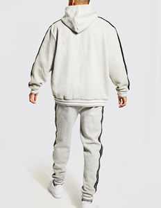 Top Quality Cotton Sweatsuit Oversized Trending <b>Grey</b> Custom Design Sweatsuit <b>Set</b> Heavyweight Printed Logo Men's Hoodie & Joggers - Product Image 3