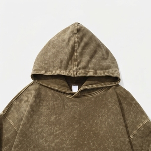 High Demand Streetwear Men's Custom Heavy 100% Cotton Acid Wash Paint Sun Faded Distressed <b>Vintage</b> Hooded <b>Sweatshirt</b> - Product Image 5