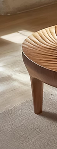 Modern Nordic Creative Solid Wood Japanese Style Tea <b>Table</b> Retro Home Log Annual Ring for <b>Small</b> Living Room <b>Round</b> Pattern - Product Image 2