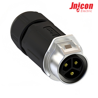 Conector de Alimentación Impermeable IP67 de Bloqueo Rápido MJ20 de 3 Pines y 20A 300V, 20-12 AWG, Plástico de Ingeniería de Alto Rendimiento para Paisajismo