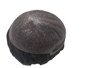 Bangladesh Taz Hair 100% Density Remy Grade Peluca de tupé para hombres con base de piel Indian Kinky Straight and Deep Wave Styles - Product Image 4