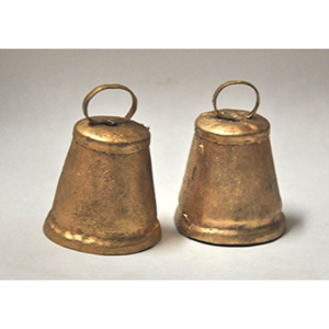 Metal Harmony <b>Cow</b> Bells For Christmas Holiday Decoration Handcrafted Rustic Gold Hanging Bells Vintage <b>Ornaments</b> With Jute Rope - Product Image 3