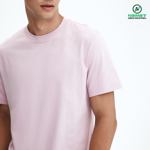 Nuevas camisetas elegantes para hombre, color rosa claro, lisas, de corte regular, informales, de alta calidad, fabricante para EE. UU. y Europa, con logotipo personalizado. - Product Image 2
