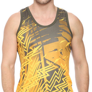 Débardeur côtelé sans manches en coton blanc de haute qualité pour homme, séchage rapide, sublimation, style décontracté - Product Image 3