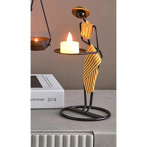 Elegante Portavelas Metálico con Diseño de Granja para Decoración del Hogar - Product Image 4