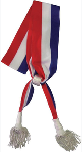 Custom Tricolor Mayor Deputy Sash Red <b>White</b> Blue Scarf with Silver Tassels Ceremonial Event Event Mayor Deputy Style - Product Image 5