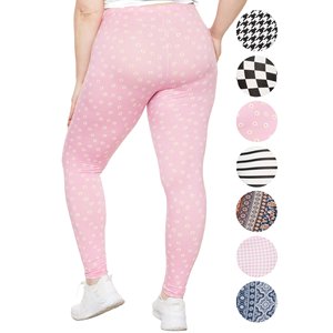 High Waist Full Length Geometric <b>Pattern</b> Quick Dry Stretch Knitted Spandex <b>Women's</b> Sporty All Seasons <b>Leggings</b> - Product Image 2