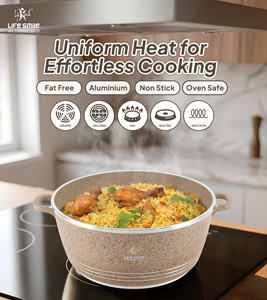 Ensemble complet d'ustensiles de cuisine antiadhésifs en granit avec couvercles, poignées de poêle amovibles, ensemble de cuisine pratique et luxueux - Product Image 5