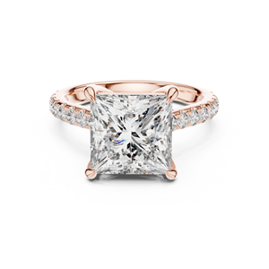 Bague de fiançailles solitaire en or 18 carats avec diamant de laboratoire serti à griffes, style de luxe certifié IGI pour femme, idéale pour les mariages et les soirées - Product Image 1