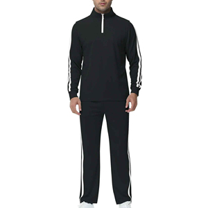 <b>Men</b>’s Zipper Tracksuit Set Athletic Sports Jogger <b>Jacket</b> Two Piece Wear 100% Cotton Casual Full Sleeve Elastic Waist Loose Fit - Product Image 2