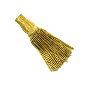 Gold Bullion Decorative Tassels 100% Polyester Fringe Trim Bullion Wire Tassels For Ceremonial <b>Accessories</b> - Product Image 6