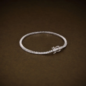 Pulsera de Diamantes de Laboratorio Redondos Brillantes, Joyería Fina, Certificación VVS2, Elegante Regalo de Boda para Mujer - Product Image 2