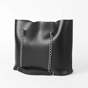 Nouveau sac fourre-tout pour femme en cuir véritable à 100 %, fermeture à glissière ouverte, grande capacité, couleurs personnalisables, logo tendance - Product Image 4