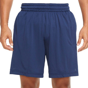 Pantalones Cortos Bermuda de Malla Transpirable Azul Marino Sólido para Hombre, Cintura Elástica, Ropa Deportiva Informal - Product Image 1