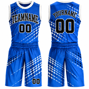 Basketball Sportswear Set Jersey Shorts Team Uniform Sublimation Printed Mesh Quick Dry Breathable Polyester Fabric Custom Logo - Product Image 1