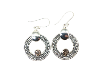 Pendientes de Plata de Ley 925 Hechos a Mano con Cuarzo Ahumado, Joyería de Piedras Preciosas Naturales, Pendientes Colgantes de Moda Bohemia para Mujer, Venta al por Mayor - Product Image 6