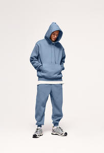 Ensemble de survêtement décontracté d'hiver pour femme, 2 pièces, avec haut court à capuche et pantalon de jogging à manches longues, en molleton - Product Image 6