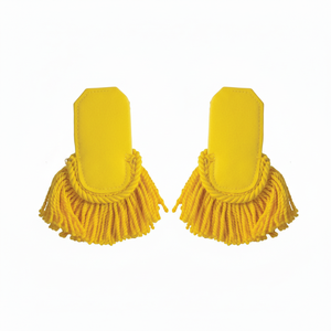 OEM ODM Wholesale High Quality Viscose <b>Material</b> Ceremonial Yellow Bullion Fringe Epaulettes for Duty Uniform - Product Image 1