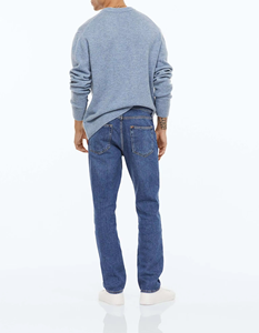 Jeans de Mezclilla Vintage de Alto Rendimiento Hechos a Medida para Hombre, Corte Boyfriend, Cintura Media, Desgastados, Color Claro para Verano - Product Image 5