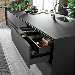 JY Fábrica Vietnamita Lujo Melamina Diseño Estilo Europeo Listo para Montar Productos de Cocina Muebles Gabinetes - Product Image 2