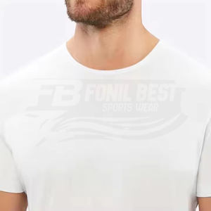 Camiseta Casual para Hombre de Alta Calidad con Dobladillo Curvo, Sin Arrugas, de Poliéster, con Etiqueta Personalizada, Diseño Liso, Tejido de Punto - Product Image 2