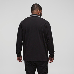 Polo d'été décontracté à manches longues 100 % coton 180 GSM, couleur unie, col personnalisé, séchage rapide, vente en gros 2026 - Product Image 5