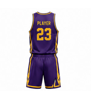 Maillot et short de basketball personnalisés en tissu polyester premium avec technologie de séchage rapide et graphismes d'équipe vibrants - Product Image 2