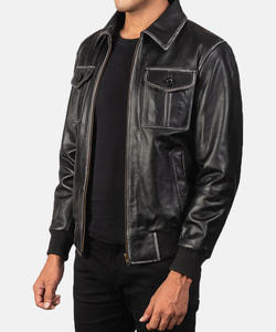 Blouson Bomber Unisexe Personnalisé à Col Montant Imperméable Coupe-Vent Séchage Rapide Hiver OEM Noir Style Racer avec Logo Avant Vente en Gros - Product Image 2