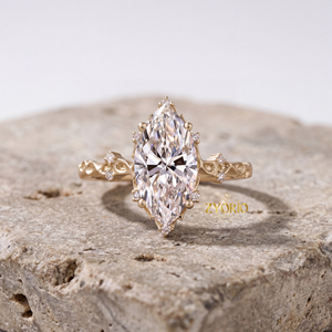 Bague en argent sterling de style vintage avec diamants marquise cultivés en laboratoire de qualité supérieure, bijou élégant pour fiançailles, mariage et fêtes - Product Image 2