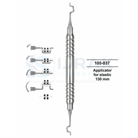 Pince chirurgicale dentaire manuelle en acier inoxydable, type faucille, 130 mm, avec applicateur élastique pour chirurgie buccale