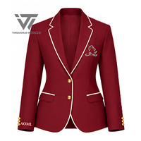 Vente en gros de Delta grec |   Sigma |   Blazer formel brodé et garni pour femme Theta Sorority, à simple boutonnage, style manteau d'affaires