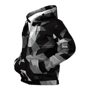 Sweat à capuche zippé pour homme, coupe ajustée, 100% coton molletonné, avec poche, impression personnalisée de logo de haute qualité, taille adulte, sublimation - Product Image 6
