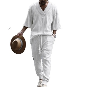 Survêtement vêtements d'entraînement hommes Jogging costumes en gros hiver polaire sport deux pièces ensemble survêtements pour hommes décontracté - Product Image 2