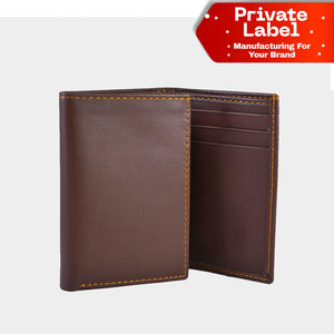 Portefeuille Homme Haut de Gamme en Cuir Véritable, Style Vintage en Cuir de Vachette Souple avec Fenêtre pour Carte d'Identité, Personnalisable, Vente en Gros - Product Image 1
