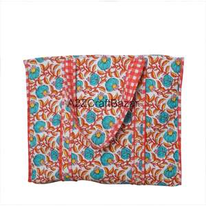 Bolsa de Mano Hecha a Mano 100% Algodón Puro con Asa Larga, Tamaño Grande, Artesanía India de Rajasthan - Product Image 6