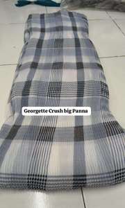 Tissu Poly Georgette Froissé de Qualité Supérieure 50 g/m² (58" Panna) – Idéal pour les Sarees de Créateurs, les Kurtis et les Tenues de Soirée Ethniques - Product Image 2