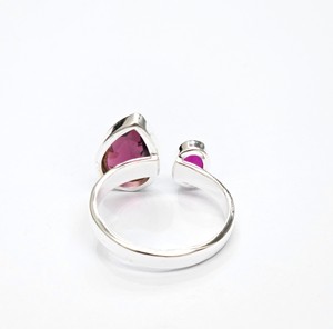 Designer Open Style Pink Tourmaline Gemstone <b>Ring</b> in 925 Sterling Silver Anti Tarnish Handmade <b>Adjustable</b> <b>Ring</b> for Women Wedding - Product Image 6