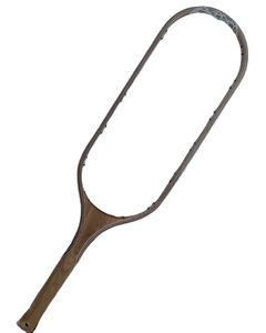 Épuisette de pêche à la mouche d'extérieur avec cadre en bois et filet en caoutchouc, outil de capture de truites à lancer à la main - Product Image 1