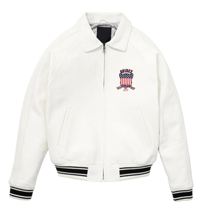 Chaqueta de Cuero AVIREX para Hombre, Chaqueta Personalizada OEM, Chaqueta Universitaria Vintage de Lana y Chenilla Bordada para Hombre, Talla Grande, para Invierno y Primavera - Product Image 5