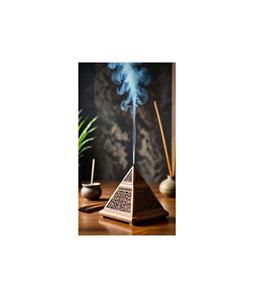 Quemador de incienso Bakhoor de madera poética que ofrece una creación de ambiente suave con tapa decorativa y hermosos detalles artesanales. - Product Image 3