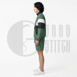 Custom Men Solid Waterproof Windbreaker <b>Jacket</b> Shorts Set <b>Lightweight</b> <b>Running</b> Tracksuit Outdoor Sportswear OEM ODM Manufacturer - Product Image 5