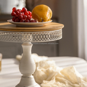 แท่นวางเค้กแบบแบนที่สร้างสรรค์ทำด้วยมือทำจากโลหะราคาถูก - Product Image 2