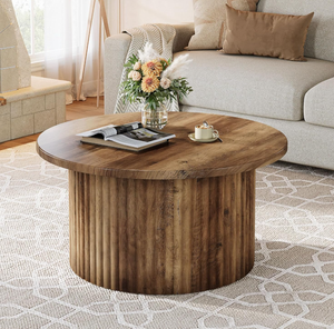 Creative Design Hot Sale Sizes 31.5" Vintage Brown Coffee Table Farmhouse Center Table Engineered Mango Wood Coffee Table - Product Image 1