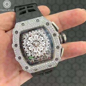 นาฬิกาข้อมือ Charm Jewels สแตนเลสสตีลหรูหรา ประดับเพชร หน้าปัดทรงสี่เหลี่ยม ระบบอนาล็อก กลไกอัตโนมัติ สำหรับผู้ชาย แฟชั่น แสดงวันที่ อัตโนมัติ กันน้ำ 10 บาร์ - Product Image 1