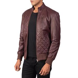Veste en cuir véritable pour homme avec col montant, taille personnalisée, position du logo sur le devant - Prix de gros, veste d'hiver - Product Image 4