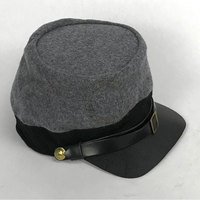 Sombreros Kepi alemanes tradicionales estructurados para disfraces históricos, sombreros Kepi alemanes de guerra.